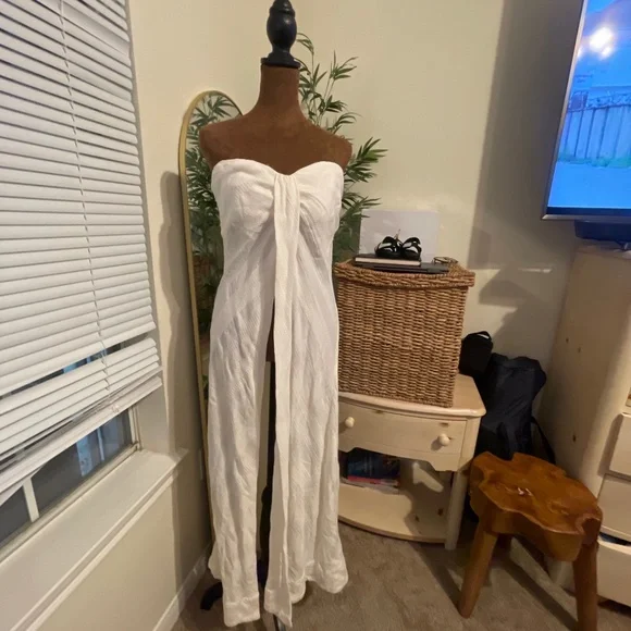 Free people ivory maxi dress size M - Picture 1 of 3